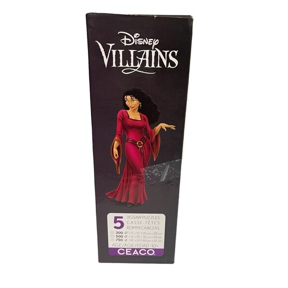 Disney Villains Jigsaw Puzzles 5-In-1 Multipack Set 300/500/750 Pcs Ceaco Comp - Picture 13 of 14